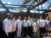 ಬೆಂಕಿ ತಗುಲಿ ಮನೆ ಸಂಪೂರ್ಣ ಹಾನಿ /ಶಾಸಕರ ಆಪ್ತರು ಸ್ಥಳಕ್ಕೆ ಬೇಟಿ.