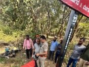 ಭೀಕರ ರಸ್ತೆ ಅಪಘಾತ ಸ್ಥಳದಲ್ಲೇ ಬೈಕ್ ಸವಾರ ಸಾವು..!!